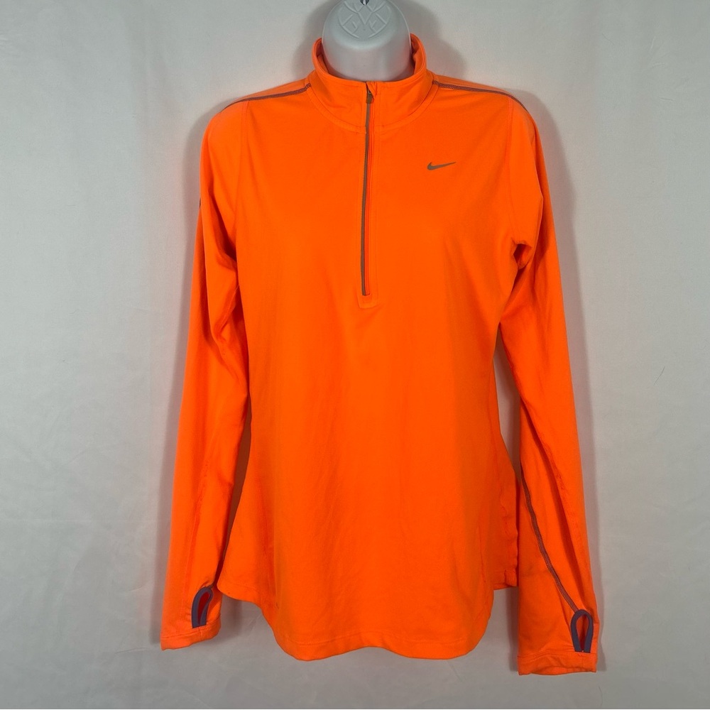 Nike Orange Dri-Fit half zip Running Top S